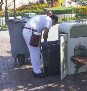 Keeping Disneyland clean is a member of the Custodial crew, also known as "jannies."