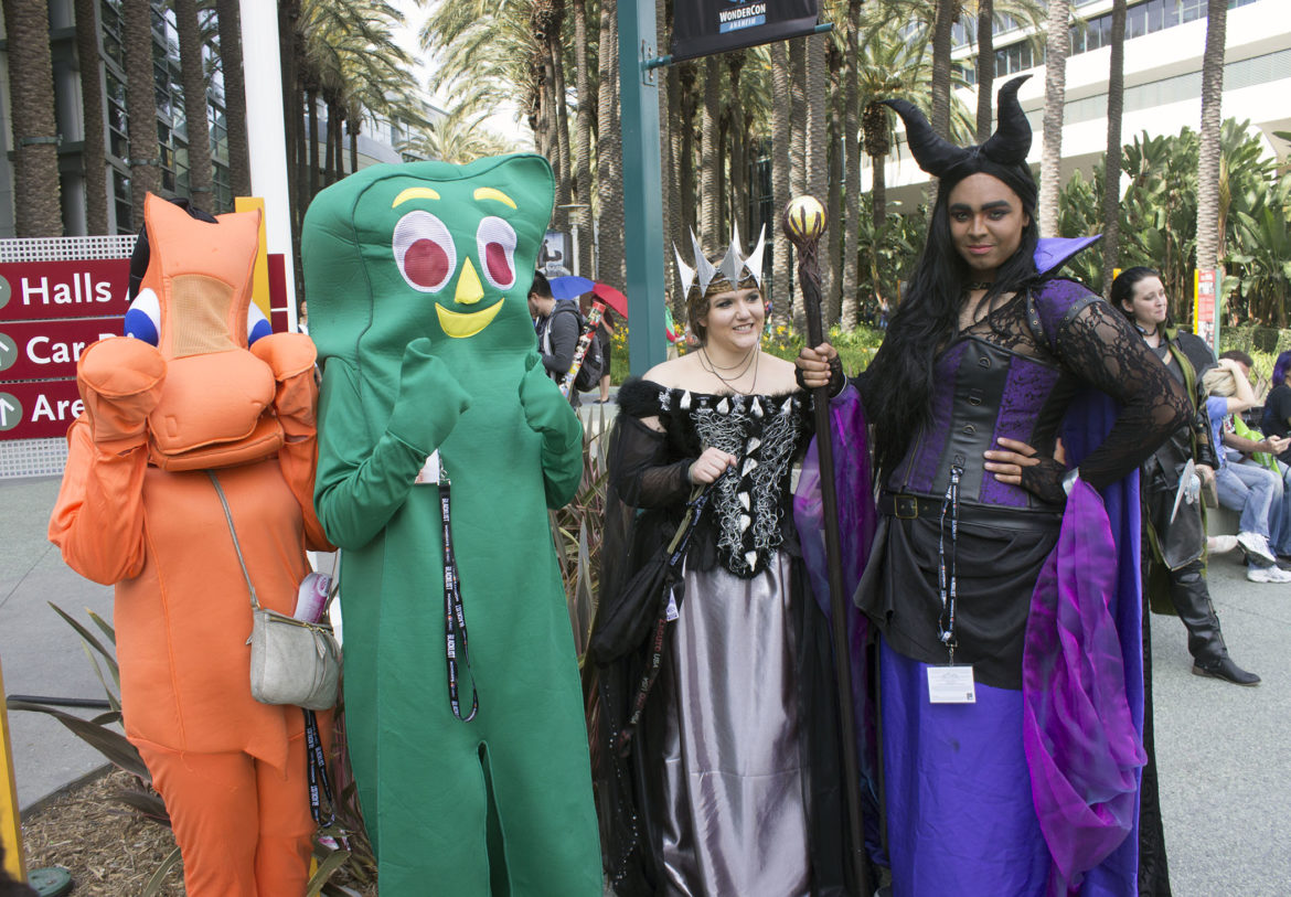 Where else but at Wondercon would you find Pokey and Gumby together with Sleeping Beauty and Maleficent.