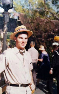 Carl Casebeer in one of the Adverntureland costumes from the late 1960s.