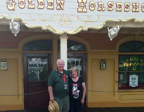 Carl and Sue Casebeer met at Disneyland while both were working in Frontierland. Him on the Mark Twain, her at the Golden Horseshoe.