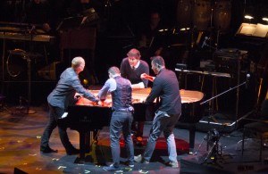 The Piano Guys do their thing on a Yamaha Grand Piano. No, they did not wreck the piano.