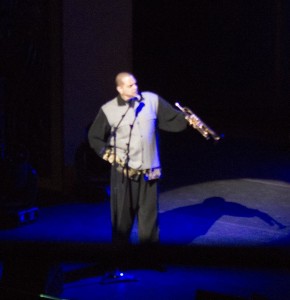 Sinbad was the emcee for the Yamaha NAMM 2015 Concert at the Hyperion Theater at Disney California Adventure